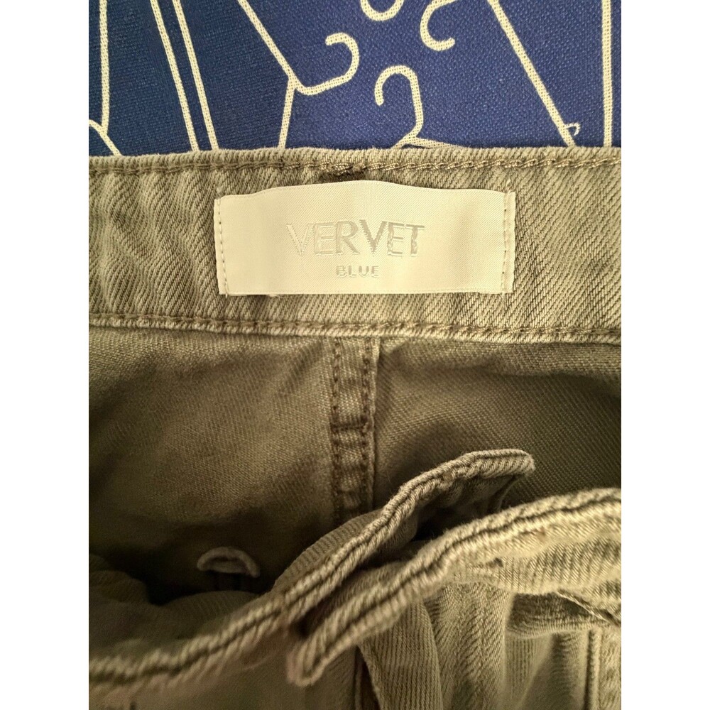 Vervet Utility Cargo Pants Women’s Size 26 Green High Rise Wide Leg Olivia - Picture 9 of 9